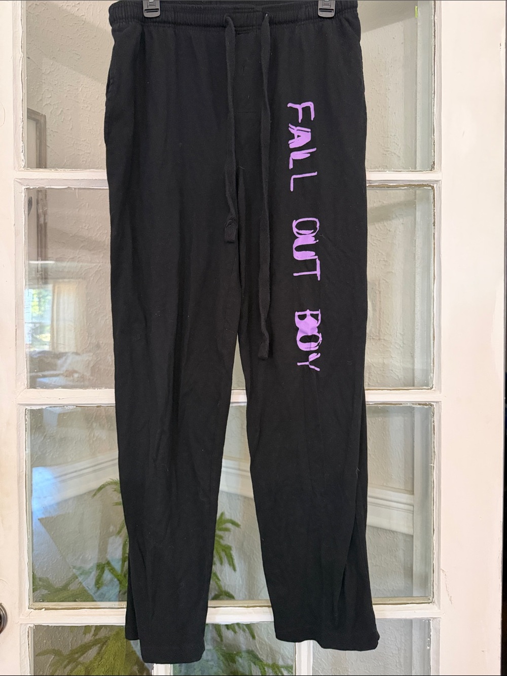 Black 'Fall Out Boy' Logo Jogger Bottoms